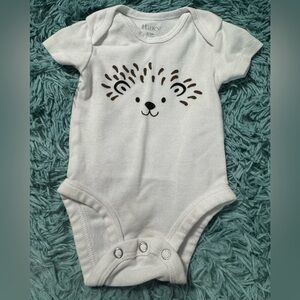 Hanes White Bodysuit with Cute Animal Design